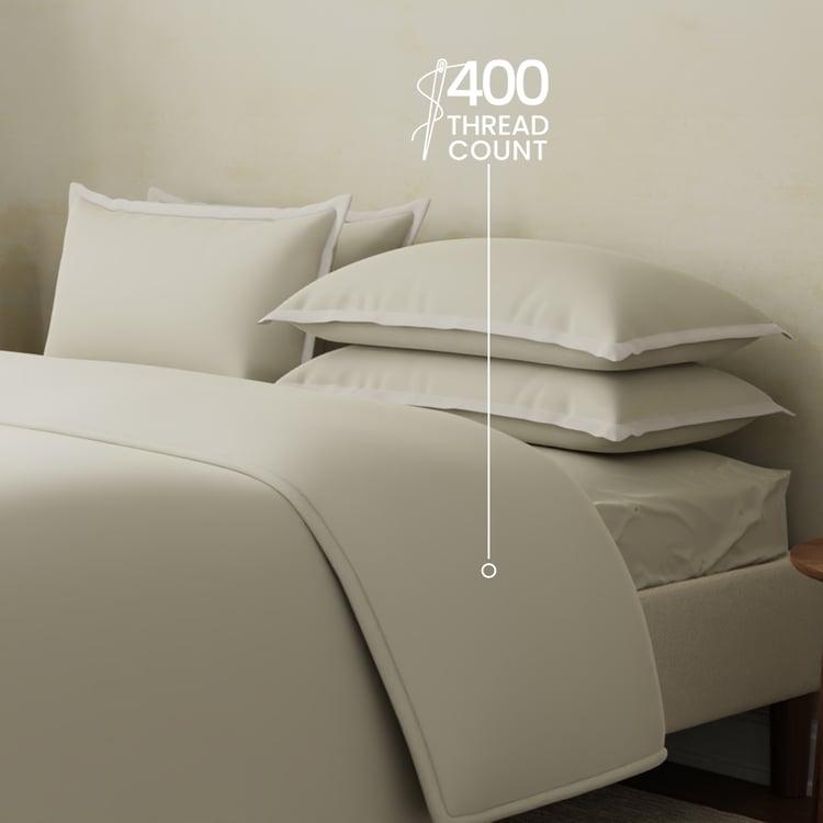 BOUTIQUE LIVING Charm Cotton 400TC 6Pcs Double Bed-In-A-Bag Set