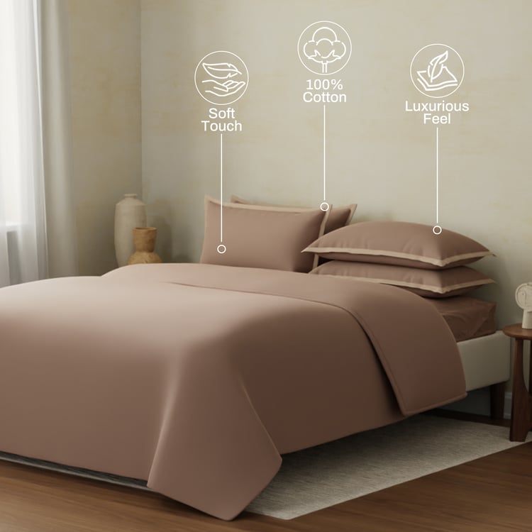 BOUTIQUE LIVING Charm Cotton 400TC 6Pcs Double Bed-In-A-Bag Set