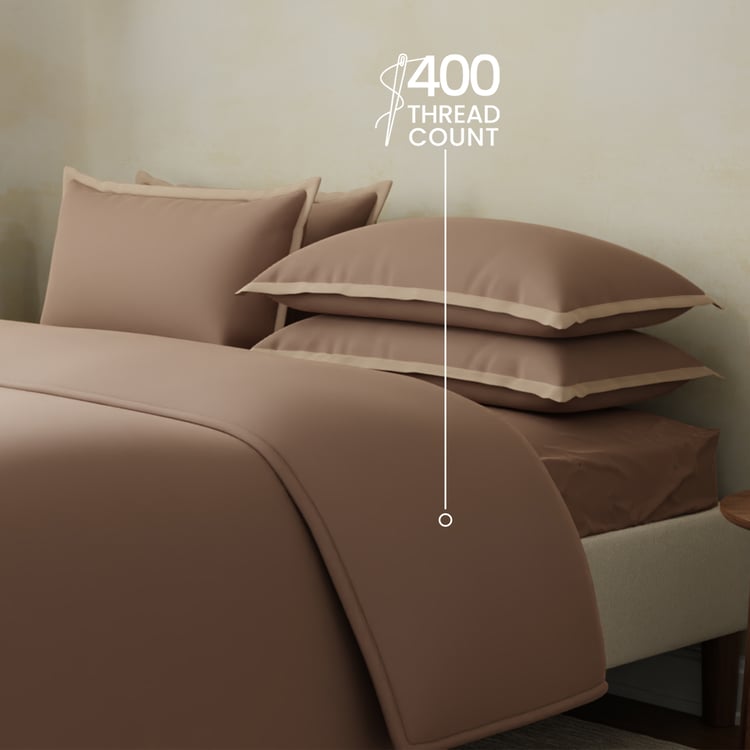 BOUTIQUE LIVING Charm Cotton 400TC 6Pcs Double Bed-In-A-Bag Set