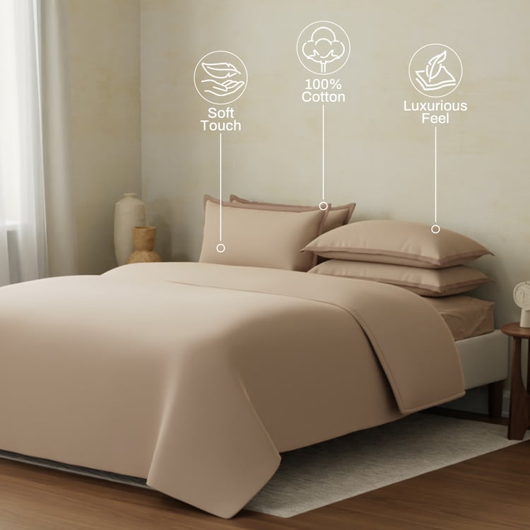 BOUTIQUE LIVING Charm Cotton 400TC 6Pcs Double Bed-In-A-Bag Set