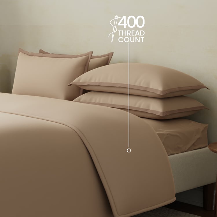 BOUTIQUE LIVING Charm Cotton 400TC 6Pcs Double Bed-In-A-Bag Set