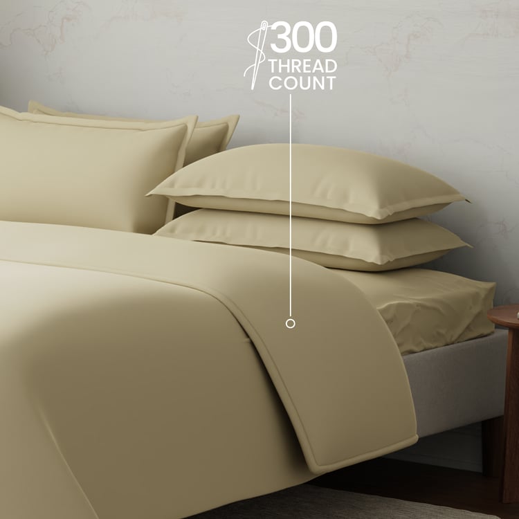 BOUTIQUE LIVING Emblem Cotton 300TC 6Pcs Double Bed-In-A-Bag Set