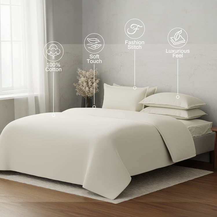 BOUTIQUE LIVING Emblem Cotton 300TC 6Pcs Double Bed-In-A-Bag Set