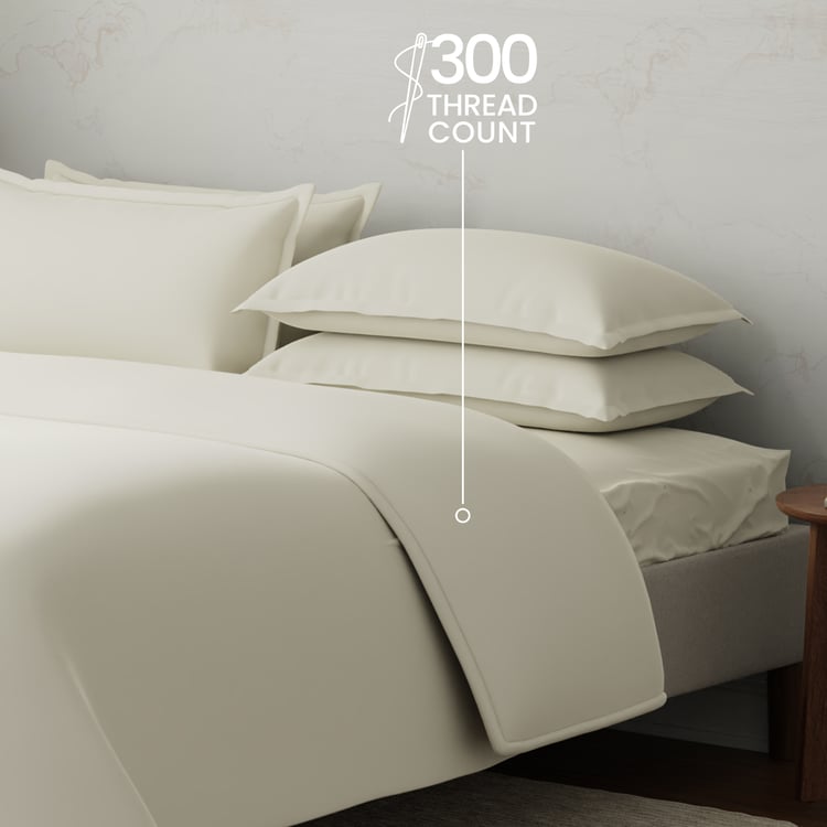 BOUTIQUE LIVING Emblem Cotton 300TC 6Pcs Double Bed-In-A-Bag Set