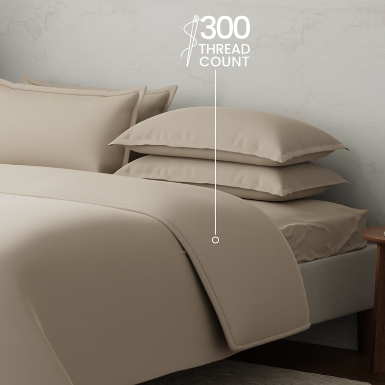 BOUTIQUE LIVING Emblem Cotton 300TC 6Pcs Double Bed-In-A-Bag Set