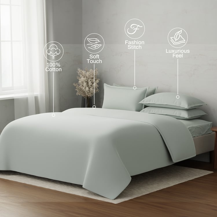 BOUTIQUE LIVING Emblem Cotton 300TC 6Pcs Double Bed-In-A-Bag Set