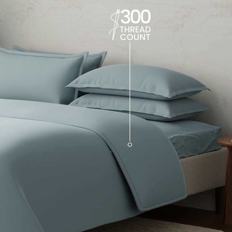 BOUTIQUE LIVING Emblem Cotton 300TC 6Pcs Double Bed-In-A-Bag Set