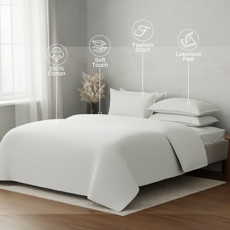 BOUTIQUE LIVING Emblem Cotton 300TC 6Pcs Double Bed-In-A-Bag Set