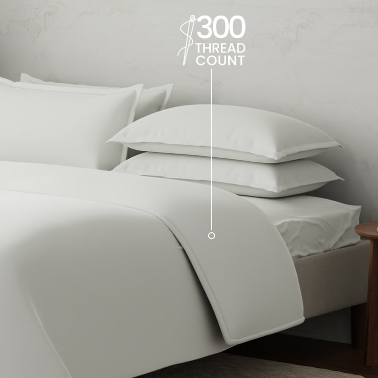 BOUTIQUE LIVING Emblem Cotton 300TC 6Pcs Double Bed-In-A-Bag Set