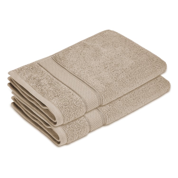 BOUTIQUE LIVING Luxe Loom Set of 2 Cotton Hand Towels - 60x40cm