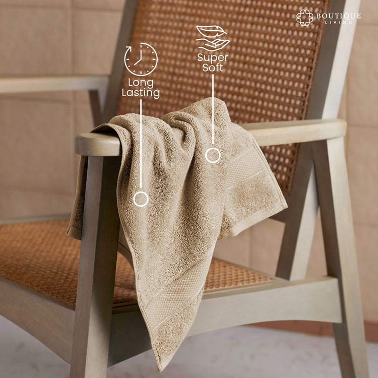 BOUTIQUE LIVING Luxe Loom Set of 2 Cotton Hand Towels - 60x40cm