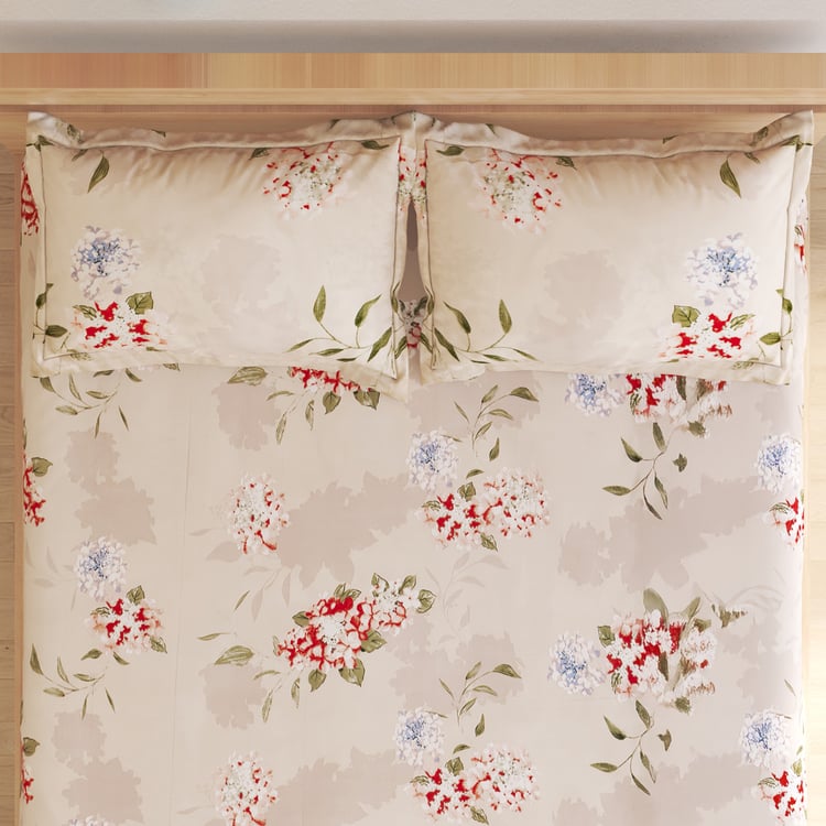 Corsica Microfibre Floral Print 3Pcs Queen Bedsheet Set