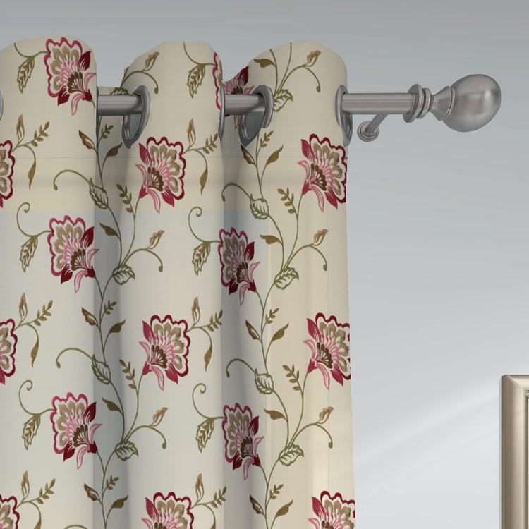 GM Indulgence Embroidered Sheer Door Curtain - 6.9ft (213cm)