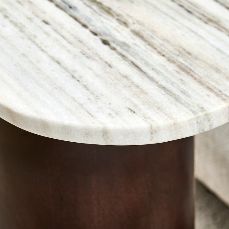 Dali Marble Top Accent Table - White
