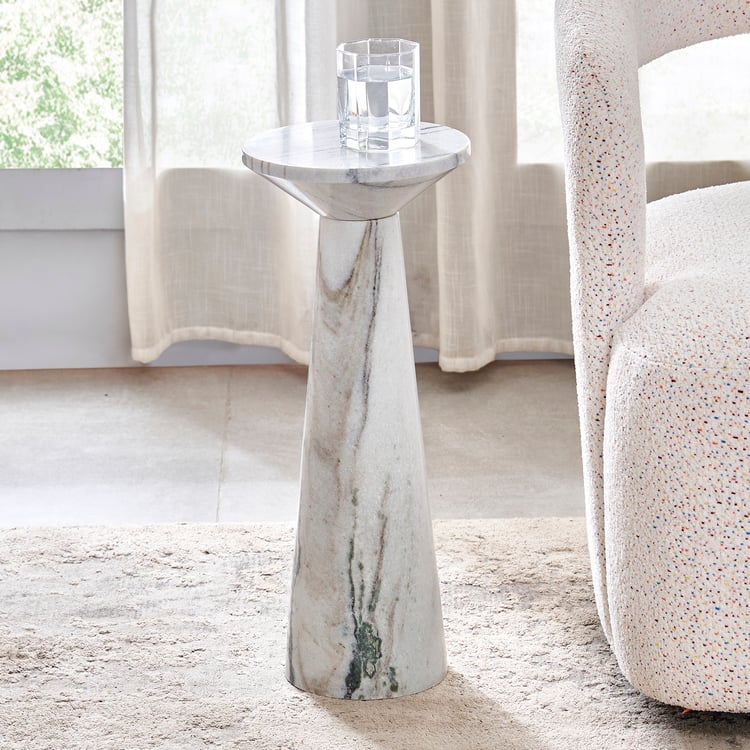 Dali Marble End Table - White