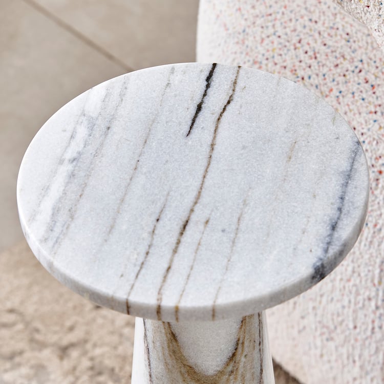 Dali Marble End Table - White