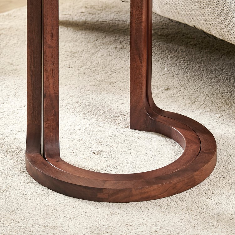 Jeremy Solid Wood Nest of 2 Tables - Walnut