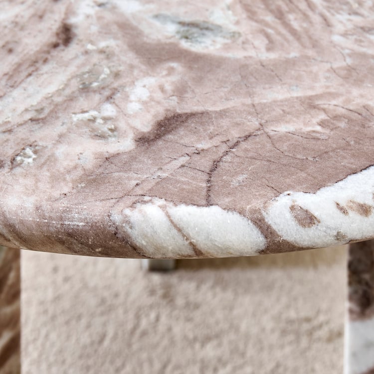 Hoover Marble Top Coffee Table - Beige