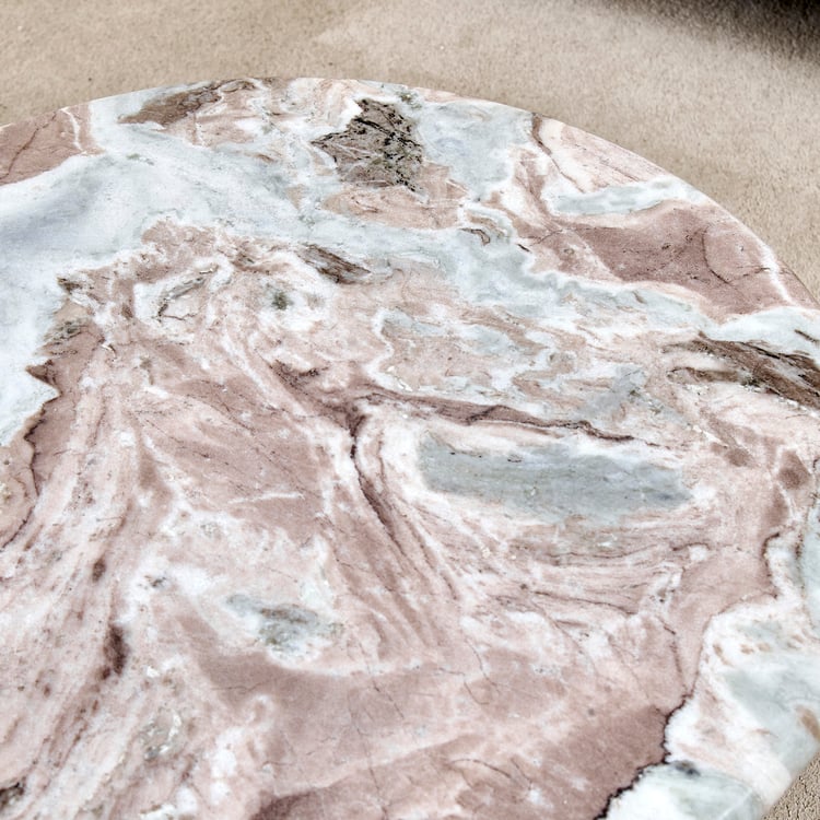 Hoover Marble Top Coffee Table - Beige