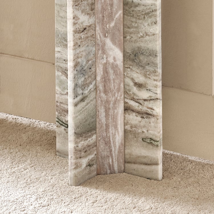 Hoover Marble Console Table - Beige