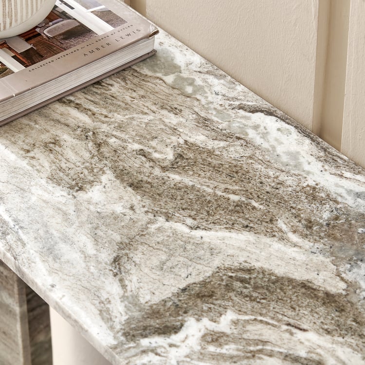 Hoover Marble Console Table - Beige