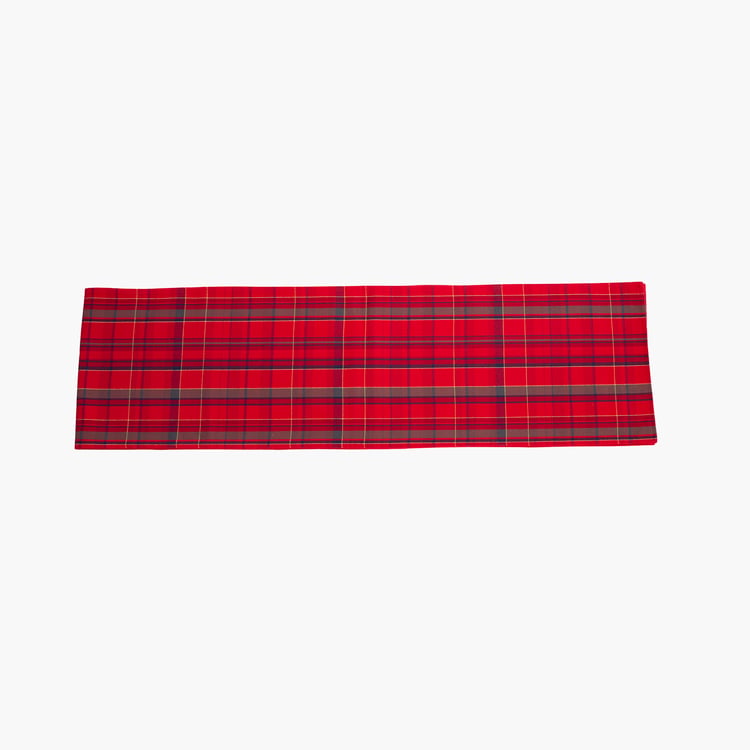 MASPAR Cotton Checked Table Runner