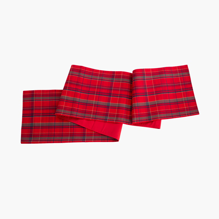 MASPAR Cotton Checked Table Runner