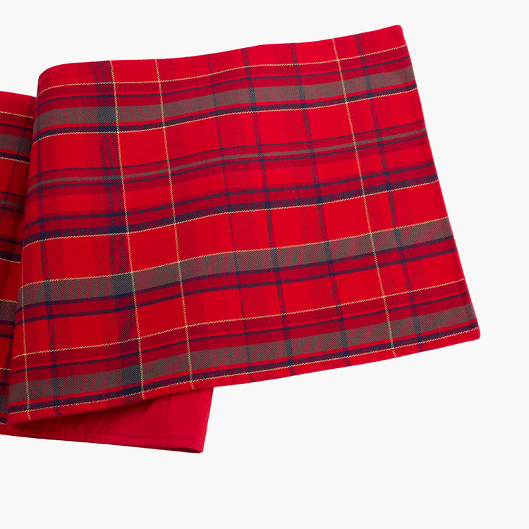 MASPAR Cotton Checked Table Runner