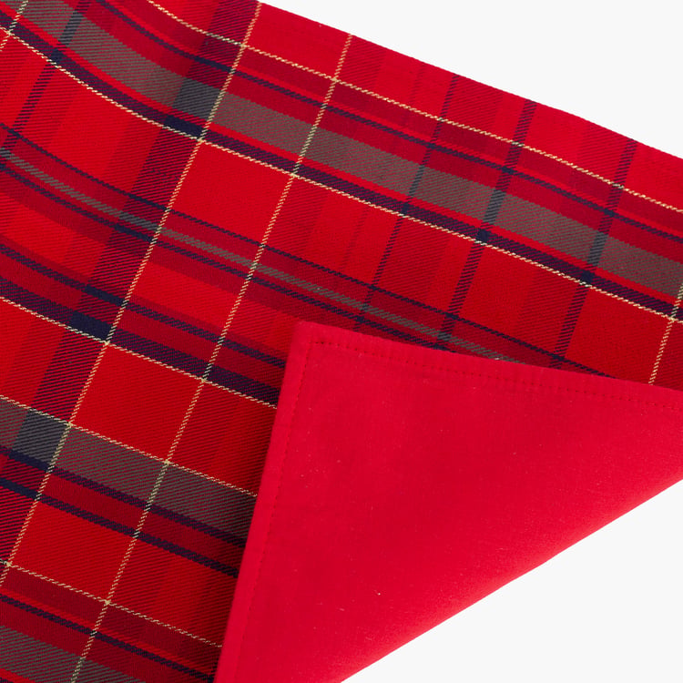 MASPAR Cotton Checked Table Runner