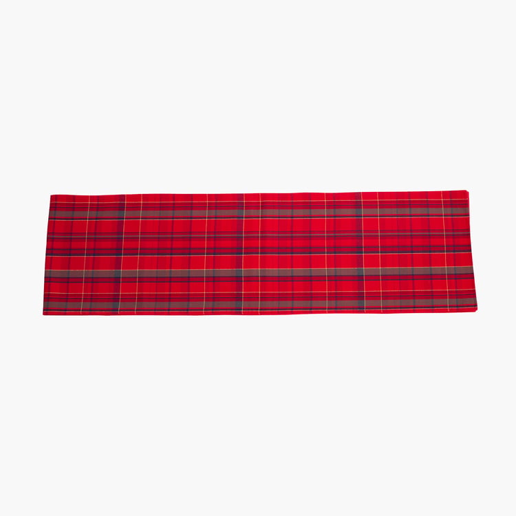 MASPAR Cotton Checked Table Runner