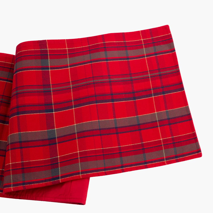 MASPAR Cotton Checked Table Runner