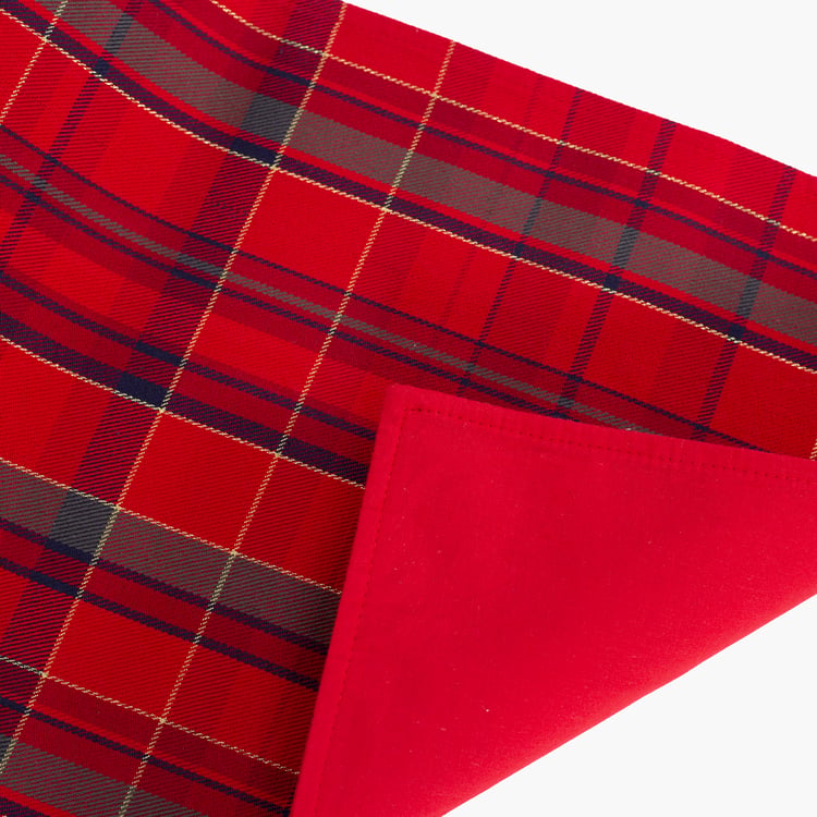 MASPAR Cotton Checked Table Runner