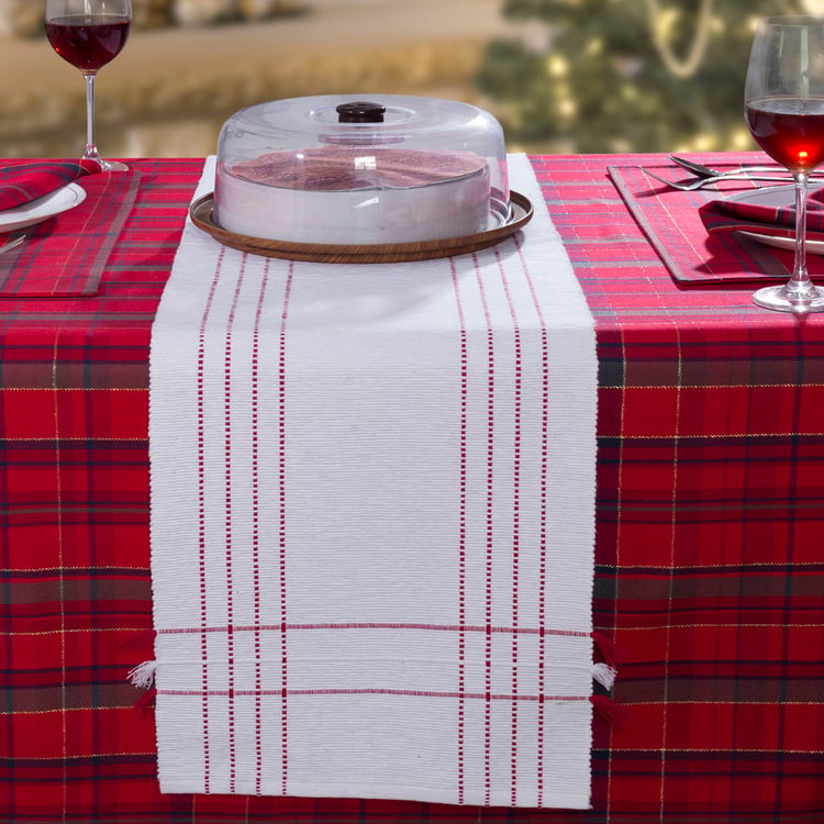 MASPAR Cotton Embroidered Table Runner