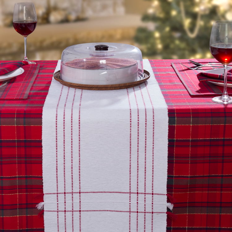 MASPAR Cotton Embroidered Table Runner