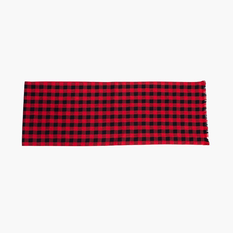 MASPAR Cotton Checked Table Runner