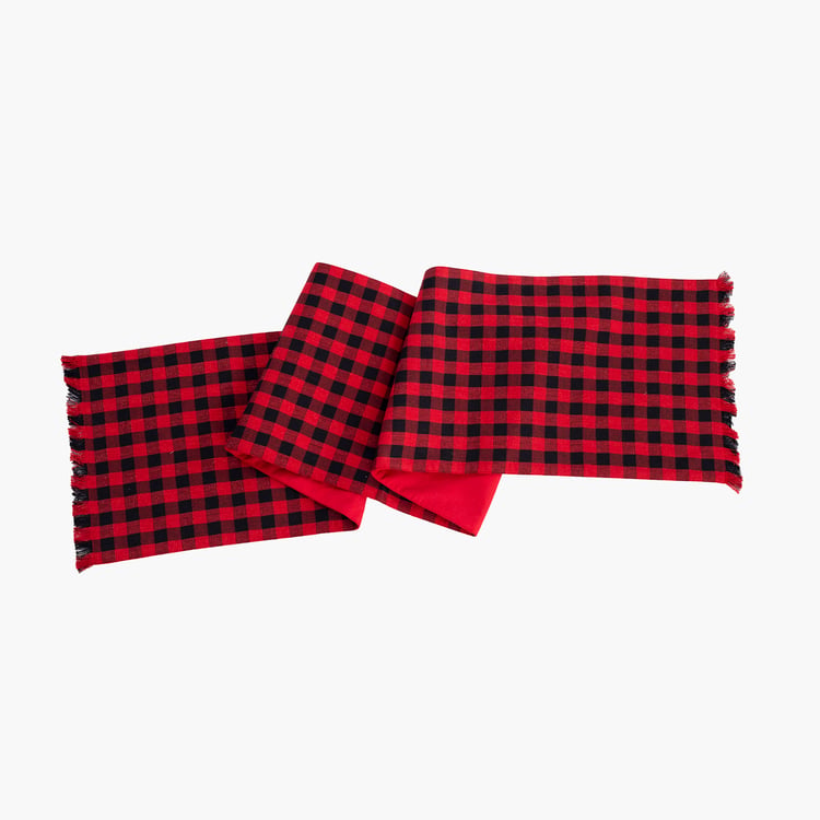 MASPAR Cotton Checked Table Runner