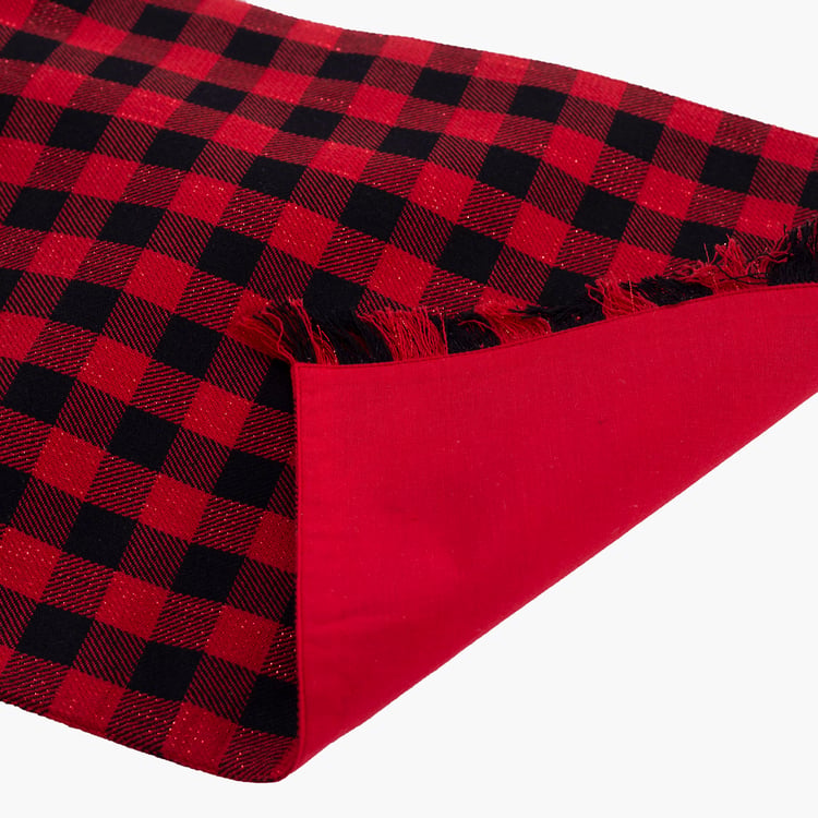 MASPAR Cotton Checked Table Runner