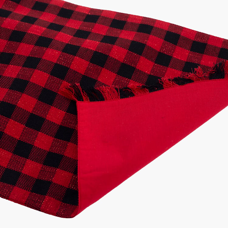 MASPAR Cotton Checked Table Runner