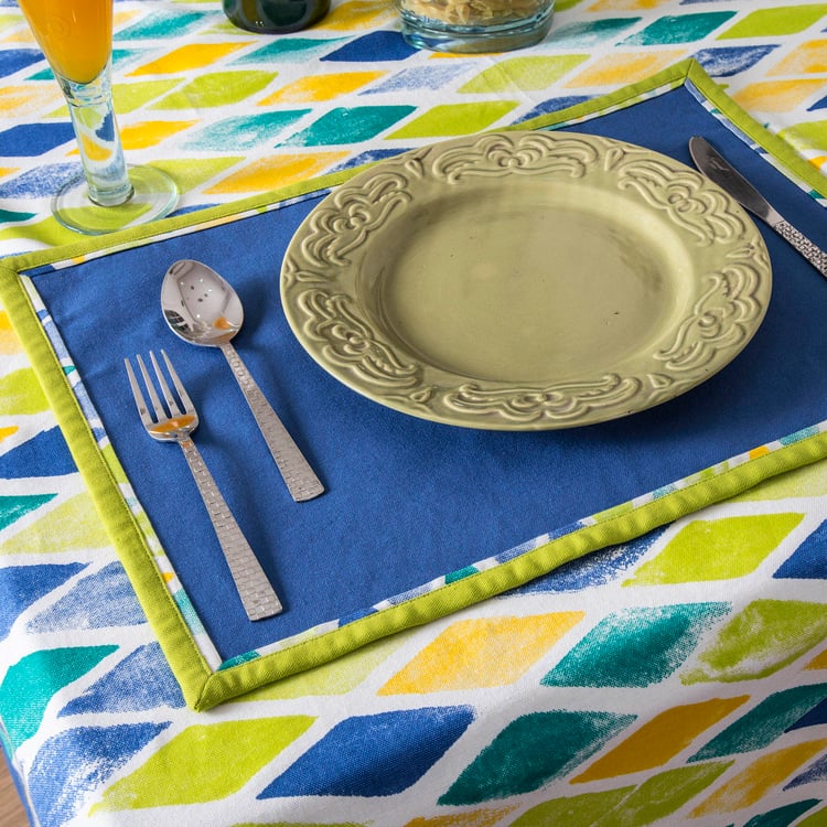 MASPAR Spring Solitaire Cotton Geometric Print Table Cover - 264x145cm