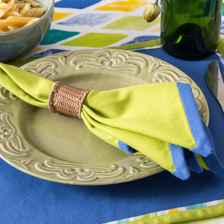 MASPAR Spring Solitaire Cotton Geometric Print Table Cover - 264x145cm