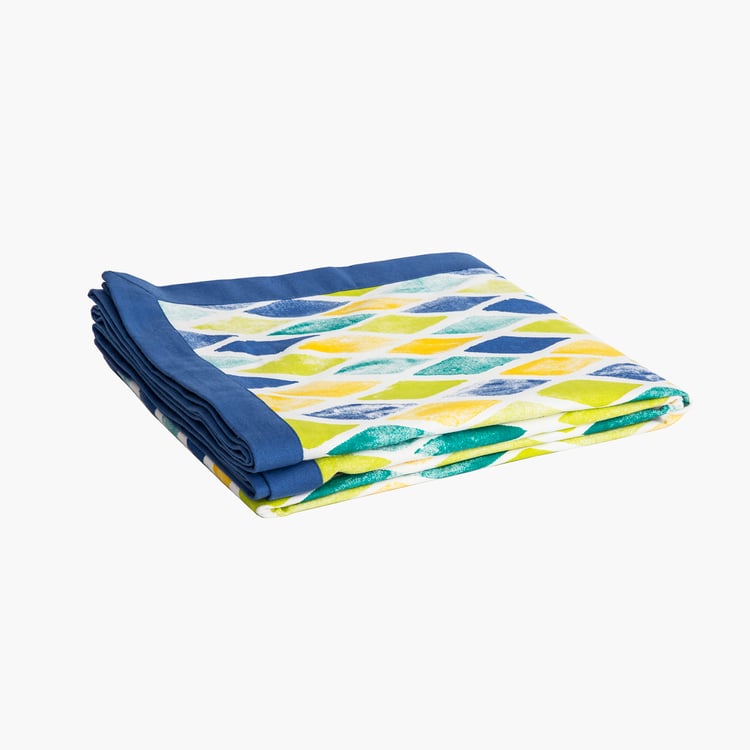 MASPAR Spring Solitaire Cotton Geometric Print Table Cover - 264x145cm