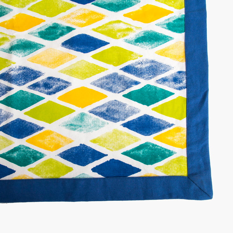 MASPAR Spring Solitaire Cotton Geometric Print Table Cover - 264x145cm