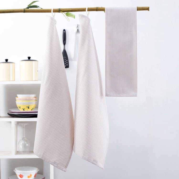 MASPAR Set of 3 Cotton Striped Kitchen Towels