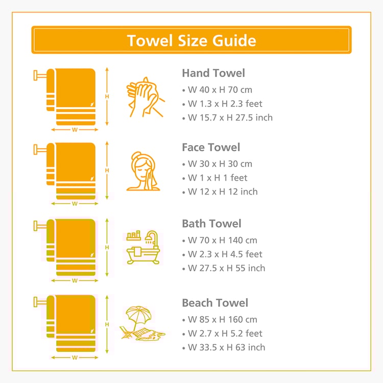 MASPAR Cotton Bath Towel - 150x75cm
