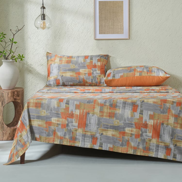 MASPAR Whimsy Nature Cotton 200TC Printed 2Pcs Single Bedsheet Set