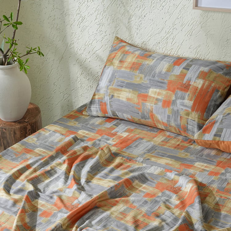 MASPAR Whimsy Nature Cotton 200TC Printed 2Pcs Single Bedsheet Set