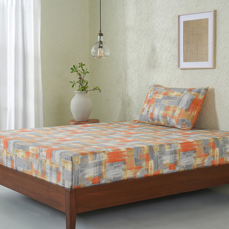MASPAR Whimsy Nature Cotton 200TC Printed 2Pcs Single Bedsheet Set
