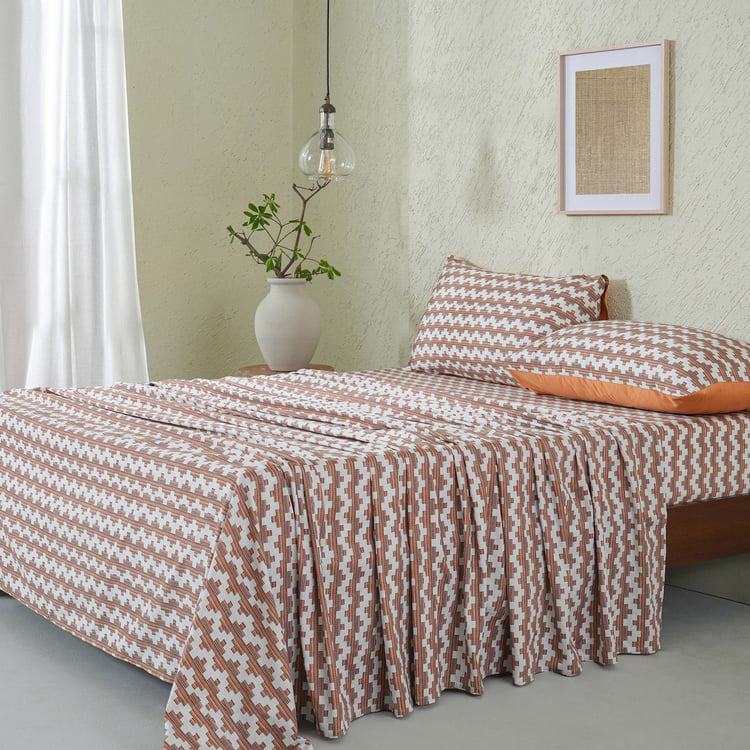MASPAR Whimsy Nature Cotton 200TC Printed 2Pcs Single Bedsheet Set