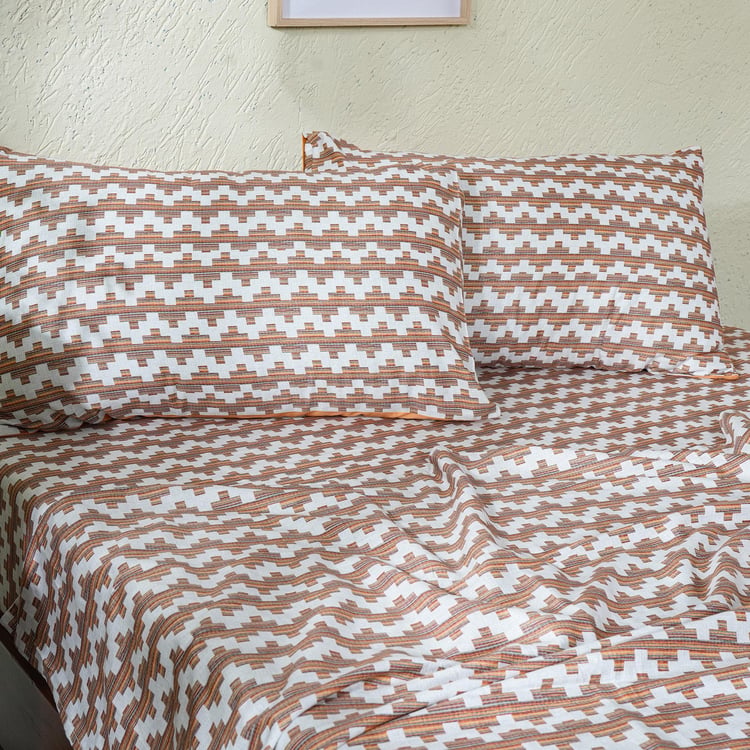 MASPAR Whimsy Nature Cotton 200TC Printed 2Pcs Single Bedsheet Set