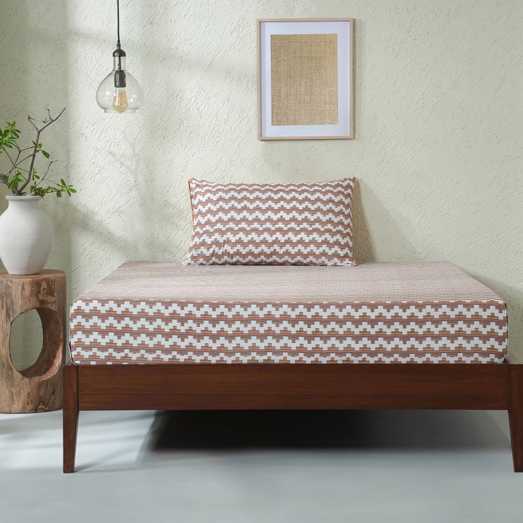 MASPAR Whimsy Nature Cotton 200TC Printed 2Pcs Single Bedsheet Set